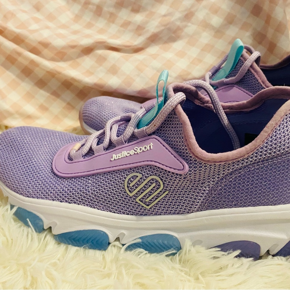 Justice Sport Lilac Sneakers 6 youth